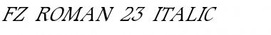 FZ ROMAN 23 ITALIC Font