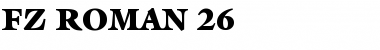 FZ ROMAN 26 Normal Font