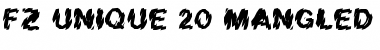 FZ UNIQUE 20 MANGLED Normal Font