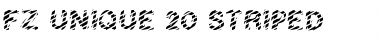 FZ UNIQUE 20 STRIPED Font