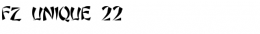 FZ UNIQUE 22 Normal Font