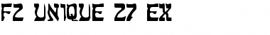 FZ UNIQUE 27 EX Normal Font