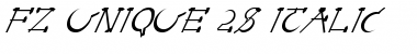 FZ UNIQUE 28 ITALIC Font