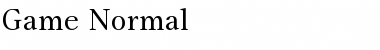 Game Normal Font