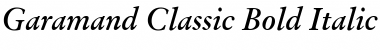 Garamand Classic Bold Italic Font