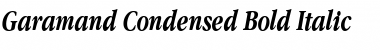 Garamand Condensed Bold Italic Font