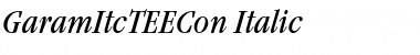 GaramItcTEECon Italic Font
