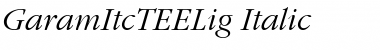 GaramItcTEELig Italic Font