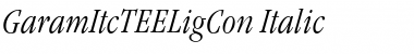 GaramItcTEELigCon Italic Font