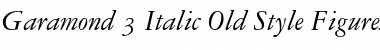 Garamond 3 SC Italic