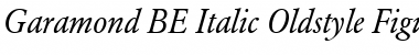 Garamond BE Italic Font