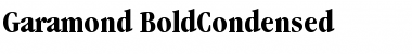 Garamond BoldCondensed Font