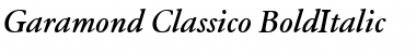 Garamond Classico BoldItalic Font