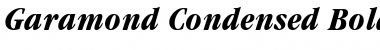 Garamond Condensed Bold Italic Font