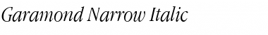 Garamond Narrow Italic