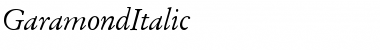 GaramondItalic Font