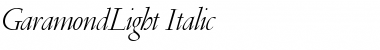 GaramondLight Italic Font