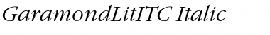GaramondLitITC Italic