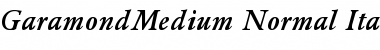 GaramondMedium-Normal-Italic Font