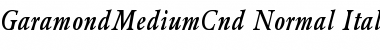 GaramondMediumCnd-Normal-Italic Font