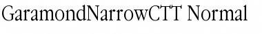GaramondNarrowCTT Font