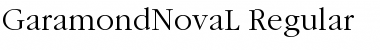 GaramondNovaL Regular Font