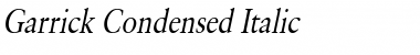 Garrick Condensed Italic Font