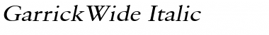 GarrickWide Italic Font