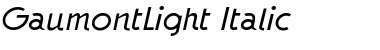 GaumontLight Italic Font