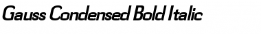 Gauss-Condensed Bold Italic
