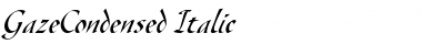 GazeCondensed Italic Font