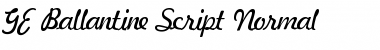 GE Ballantine Script Font