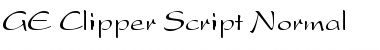 GE Clipper Script Font