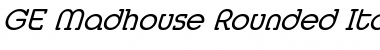 GE Madhouse Rounded Italic Font