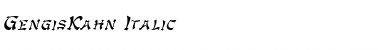 GengisKahn Italic Font