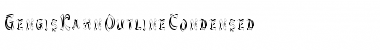 GengisKahnOutlineCondensed Regular Font