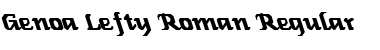 Genoa Lefty Roman Regular Font