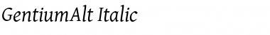 GentiumAlt Italic Font