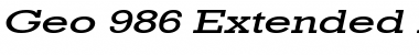 Geo 986 Extended Italic