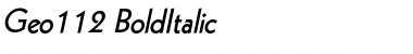 Geo112 BoldItalic Font