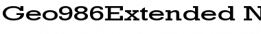 Geo986Extended Font