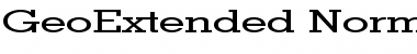 GeoExtended Normal Font