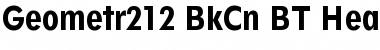 Download Geometr212 BkCn BT Font