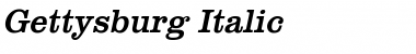 Gettysburg Italic Font