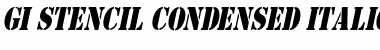 GI StencilCondensed Font