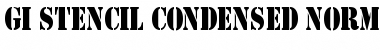 GI StencilCondensed Normal Font