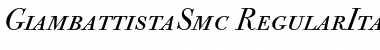 GiambattistaSmc RegularItalic