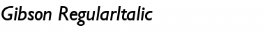 Gibson RegularItalic Font