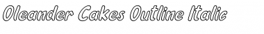 Oleander Cakes Outline Italic Font