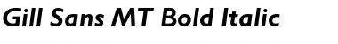 Gill Sans MT Bold Italic Font